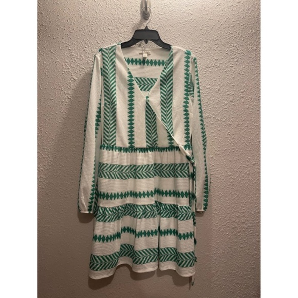 Cato‎ Parisiancafe Jelly Bean Green/White Dress.